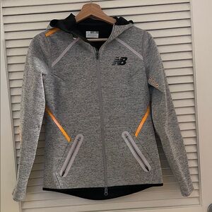 New Balance Heather Gray and Orange Jacket